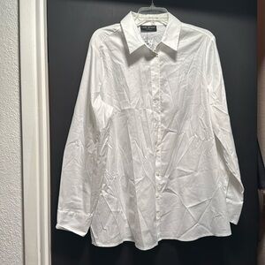 Lane Bryant white button down shirt size 18